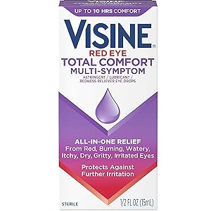 VISINE ® Red Eye Total Comfort Multi-Symptom Eye Drops, All-in-One Relief from Red, Itchy, & Dry Eyes