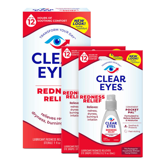 Clear Eyes® Redness Reliëf|1x 15ML & 2x6ML